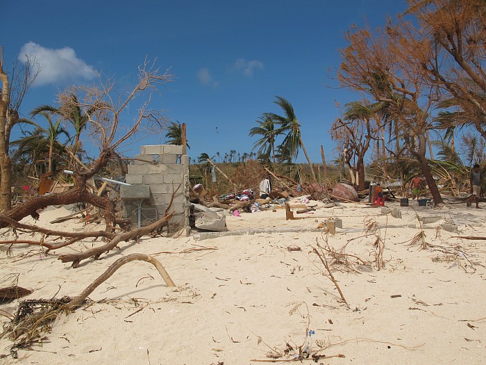 After massive waves swamped portions of norther Cebu and carried off entire coastal homes, only scattered debris and sand remain. (Photo Credit: Moises Musico)