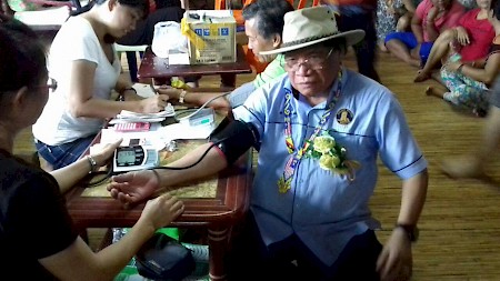 An elderly man treated by the medical team that visited the town of Lubok Antu in Sarawak, Malaysia from September 20-25.